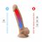 Фалоімітатор SilexD Vetus Flesh (MODEL 1 size 8in), двошаровий, силікон + Silexpan, діаметр 4,2см