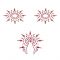 Пестіс з кристалів Petits Joujoux Gloria set of 3 - Red, прикраса на груди та вульву