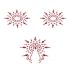 Пестіс з кристалів Petits Joujoux Gloria set of 3 - Red, прикраса на груди та вульву