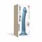 Насадка для страпону Strap-On-Me Mono Density Dildo M Blue, діам. 3,3 см, одношаровий силікон, гнучк