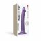 Насадка для страпону Strap-On-Me Mono Density Dildo Violet M, діам. 3,3 см, одношаровий силікон, гну
