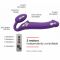 Безремінний страпон з вібрацією Strap-On-Me Vibrating Violet M, діаметр 3,8 см, пульт ДК, регульований