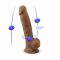 Фалоімітатор SilexD Johnny Caramel (MODEL 1 size 7in), двошаровий, силікон + Silexpan, діаметр 3,8см