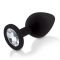 Набір силіконових анальних пробок із кристалом Rianne S: Booty Plug Set Black, діаметр 3,2см, 3,5см, 4,2см