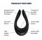 Вібратор для пар Satisfyer Endless Joy Black, 3 незалежні мотори, багатофункціональний