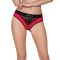 Трусики з широкою резинкою і мереживом Passion PS001 PANTIES XL, red-black