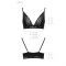 Еластичний топ з мереживом Passion PS001 TOP M, black