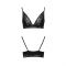 Еластичний топ з мереживом Passion PS001 TOP XL, black