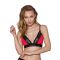 Еластичний топ з мереживом Passion PS001 TOP S, red-black