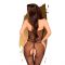 Бодістокінг з високим мереживним коміром Penthouse - First Lady Black S/L