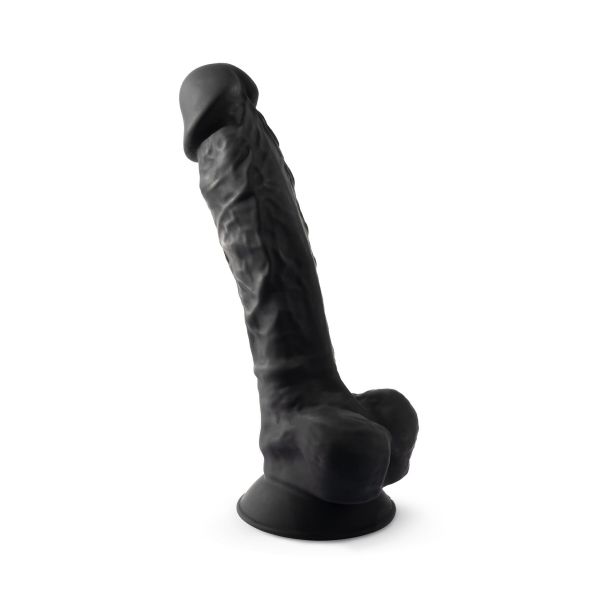 Фалоімітатор SilexD Vetus Black (MODEL 1 size 8in), двошаровий, силікон + Silexpan, діаметр 4,2см