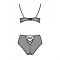 Еротичний комплект з малюнком Passion LOVELIA BIKINI L/XL, black