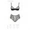 Еротичний комплект з малюнком Passion LOVELIA BIKINI S/M, black