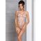 Еротичний боді з малюнком Passion LOVELIA BODY S/M, white