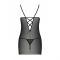 Сорочка з вирізами на грудях, стрінги Passion LOVELIA CHEMISE L/XL, black