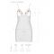 Сорочка з вирізами на грудях, стрінги Passion LOVELIA CHEMISE XXL/XXXL, white