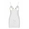 Сорочка з вирізами на грудях, стрінги Passion LOVELIA CHEMISE XXL/XXXL, white