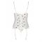 Корсет з підв'язками, стрінги Passion LOVELIA CORSET XXL/XXXL, white