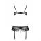 Сексуальний комплект з поясом для панчіх Passion LOVELIA SET S/M, black