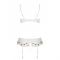 Сексуальний комплект з поясом для панчіх Passion LOVELIA SET XXL/XXXL, white
