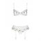Сексуальний комплект з поясом для панчіх Passion LOVELIA SET XXL/XXXL, white