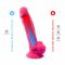 Фалоімітатор SilexD Tomas Pink (MODEL 1 size 9in), двошаровий, силікон + Silexpan, діаметр 4,9см
