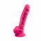 Фалоімітатор SilexD Tomas Pink (MODEL 1 size 9in), двошаровий, силікон + Silexpan, діаметр 4,9см