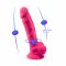 Фалоімітатор SilexD Tomas Pink (MODEL 1 size 9in), двошаровий, силікон + Silexpan, діаметр 4,9см