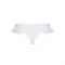 Трусики в горошок, з рюшами та шнурівкою Passion FATIN THONG L/XL, white