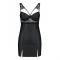 Бебі-дол з еко-шкіри та мережива Passion LOONA CHEMISE L/XL, black