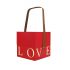 Подарункова коробка з ручкою LOVE червона, L – 18,5х18,5х19 см