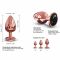 Металева анальна пробка із прикрасою у вигляді кристалу Dorcel - Diamond Plug L