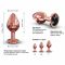 Металева анальна пробка із прикрасою у вигляді кристалу Dorcel - Diamond Plug M