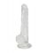 Прозорий фалоімітатор Alive Jelly Dildo Lusty, ТПЕ, присоска, діаметр 3,2см, довжина 18см