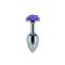 Металева анальна пробка Lux Active з трояндою - Rose Anal Plug - Purple, віброкуля в подарунок