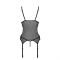 Корсет із підв’язками та ажурним ліфом Passion CHRISTA CORSET S/M, black, стрінги в комплекті