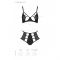 Розпродаж!!! Комплект з екошкіри Passion Tamaris Set black S/M, бюстгальтер та трусики
