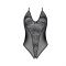 Боді з ажурним декором та відкритим кроком Passion URSULA BODY L/XL, black