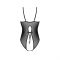 Боді з ажурним декором та відкритим кроком Passion URSULA BODY XXL/XXXL, black