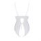 Боді з ажурним декором та відкритим кроком Passion URSULA BODY S/M, white