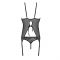 Корсет із пажами, трусики з ажурним декором та відкритим кроком Passion URSULA CORSET L/XL, black