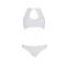 Комплект із бра, трусиків з ажурним декором та відкритим кроком Passion URSULA SET S/M, white
