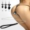 Силіконова анальна пробка Art of Sex Metal Anal Plug with Leash size L з повідцем Black