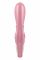 Смарт вібратор-кролик Satisfyer Hug Me Pink, 2 мотори, діаметр 4,2см, широка кліторальна частина
