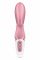 Смарт вібратор-кролик Satisfyer Hug Me Pink, 2 мотори, діаметр 4,2см, широка кліторальна частина