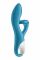 Вібратор-кролик із потрійним відростком Satisfyer Embrace me Turquoise, 2 мотори, діаметр 3,6 см
