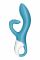 Вібратор-кролик із потрійним відростком Satisfyer Embrace me Turquoise, 2 мотори, діаметр 3,6 см