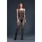 Бодістокінг Moonlight Model 02 XS-L Black, імітація корсета та панчохи на ажурній резинці