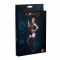 Комплект: боді та панчохи Moonlight Model 15 XS-L Black, з квітковим вертикальним малюнком