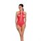 Бодістокінг з декольте Passion BS088 red, імітація корсетної шнурівки